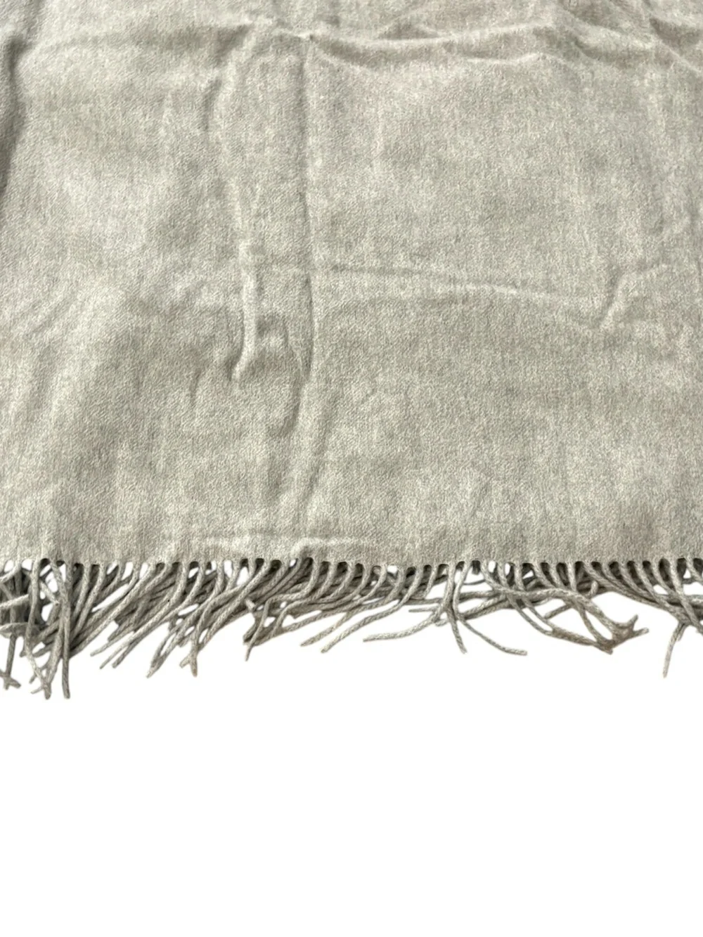 Zara Home Limited Edition 100% Cashmere Throw Blanket Gray Fringe NWT $329